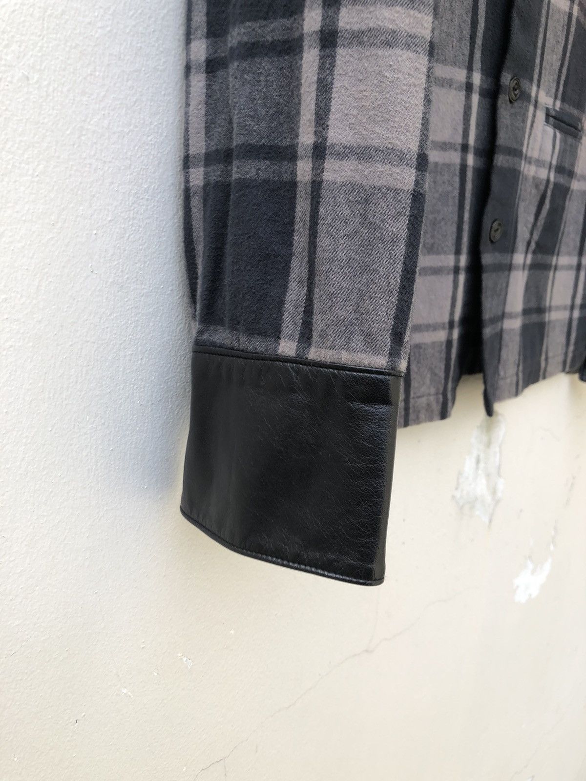 roarguns Coal Black Japan Cow Leather Outlaws Flannel Shirt Size US S / EU 44-46 / 1 - 8 Thumbnail