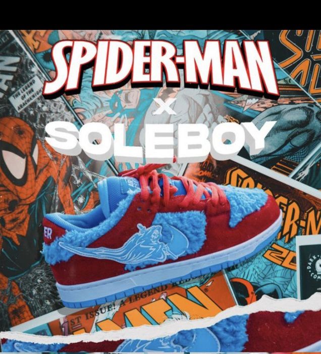 Custom custom spiderman x air reaper dunk size 10 | Grailed