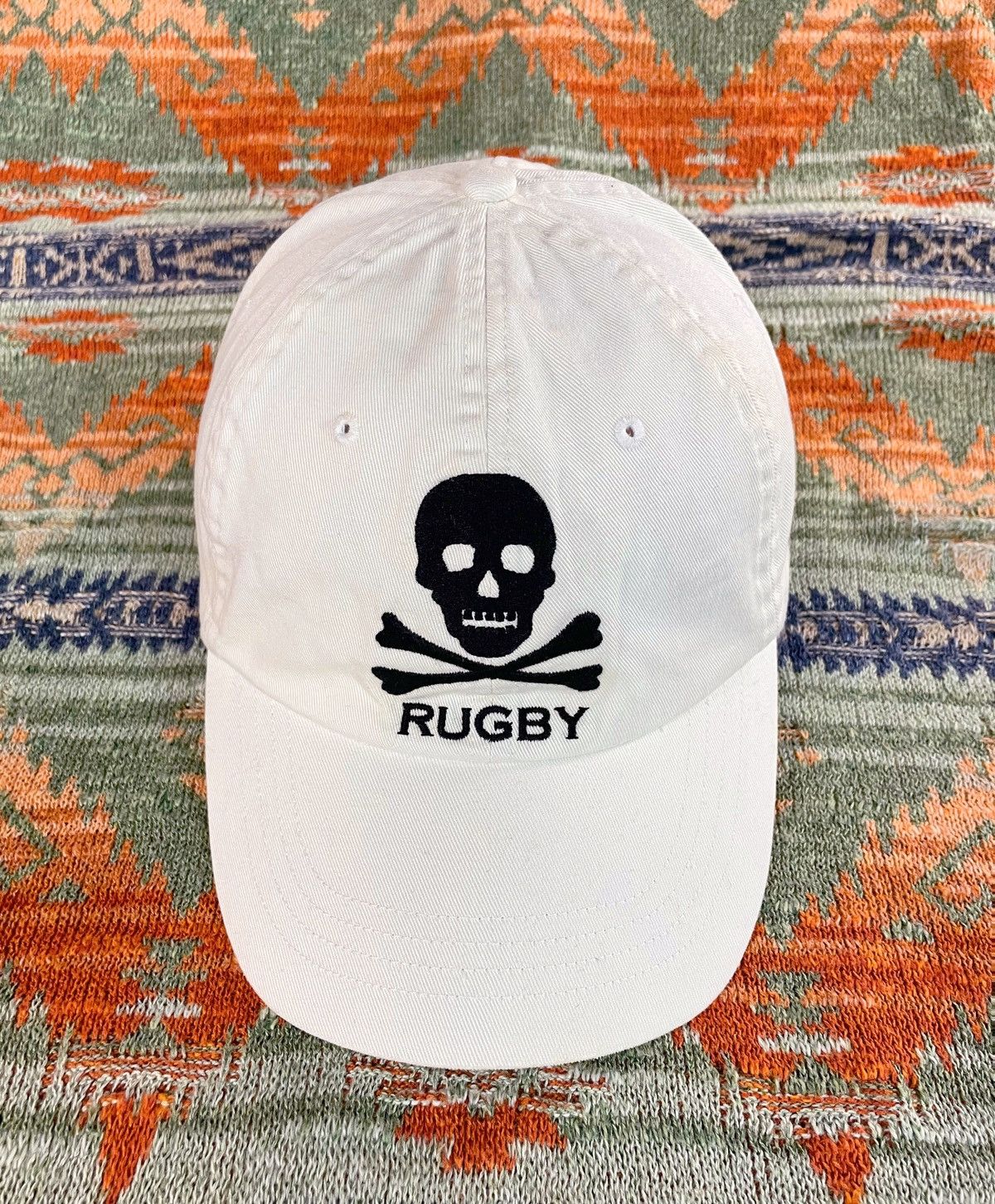 Ralph Lauren Rugby Ralph Lauren Rugby Skull Leather Baseball Hat Cap