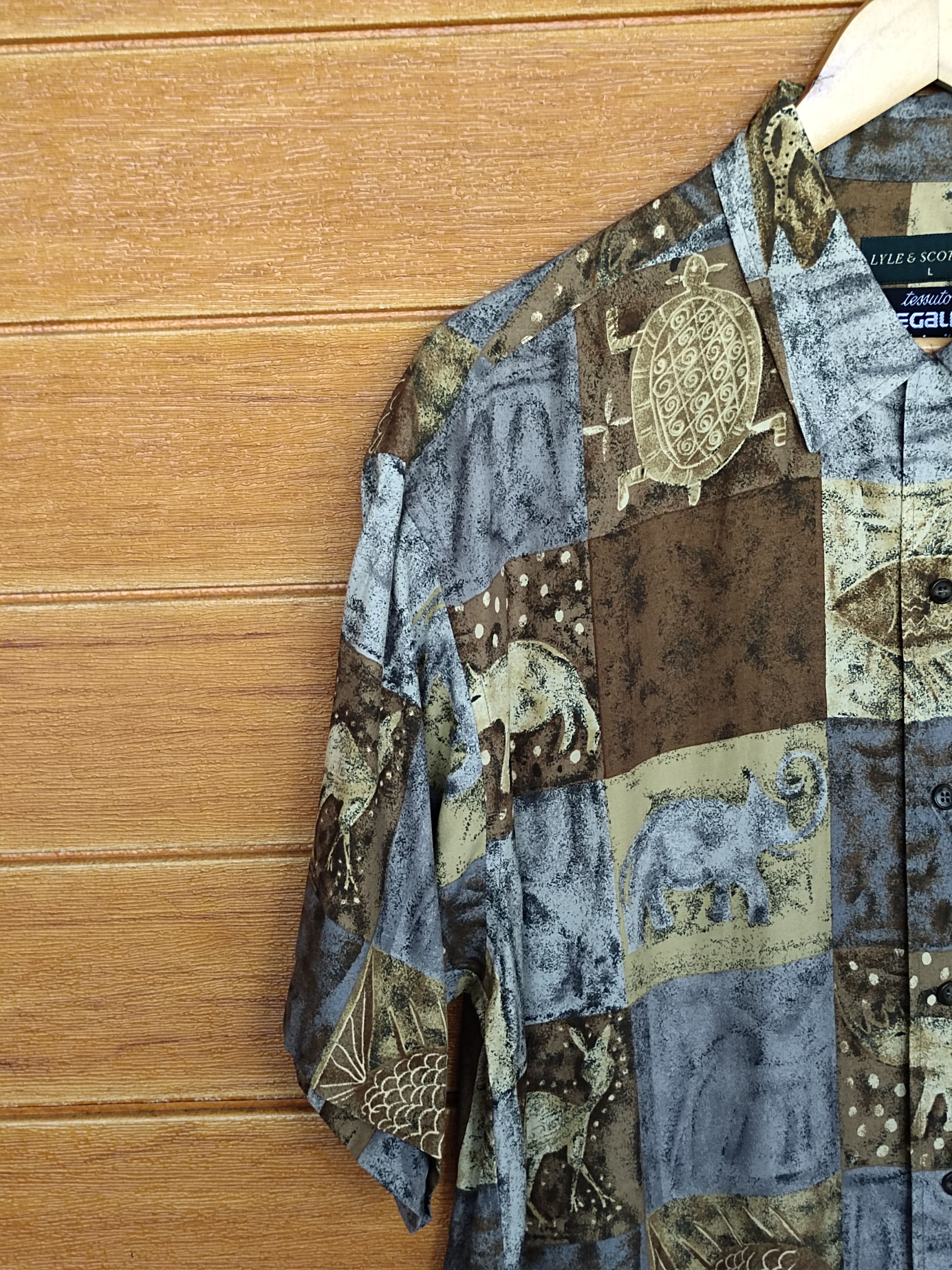 Lyle & Scott Vtg LYLE & SCOTT X SEGALINI Rayon Animal Psychedelic Art Size US L / EU 52-54 / 3 - 5 Thumbnail
