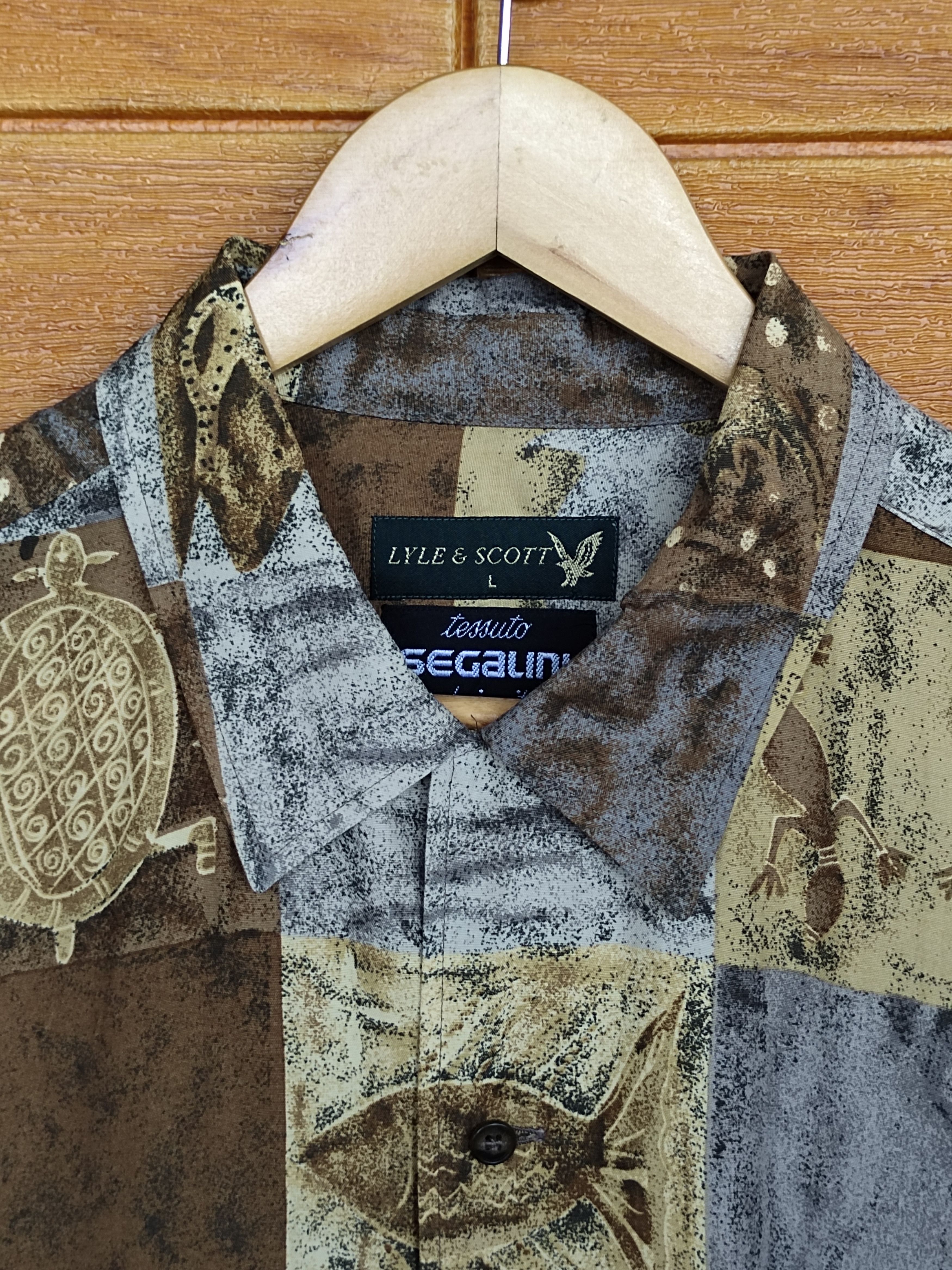 Lyle & Scott Vtg LYLE & SCOTT X SEGALINI Rayon Animal Psychedelic Art Size US L / EU 52-54 / 3 - 3 Thumbnail