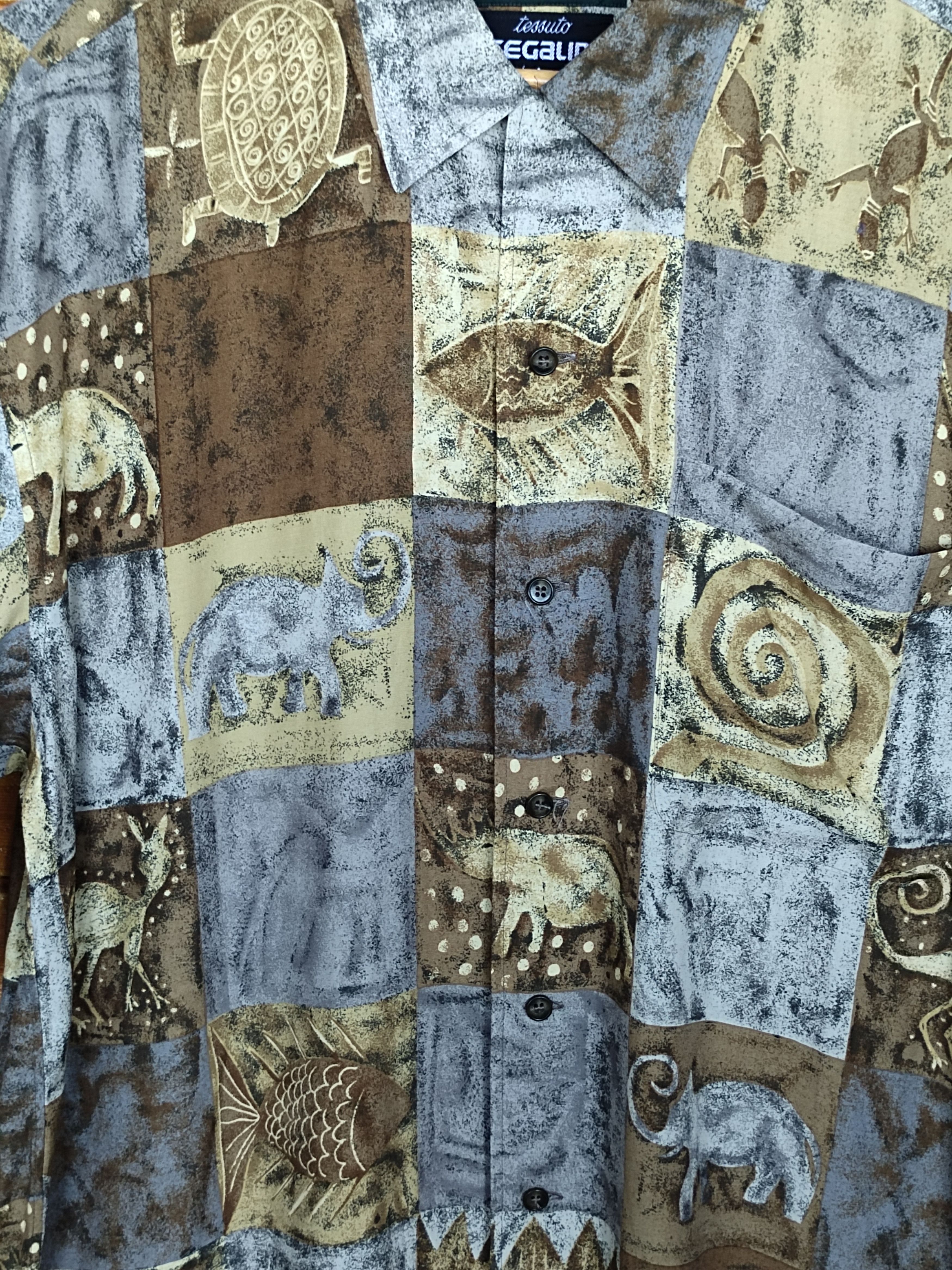 Lyle & Scott Vtg LYLE & SCOTT X SEGALINI Rayon Animal Psychedelic Art Size US L / EU 52-54 / 3 - 2 Thumbnail