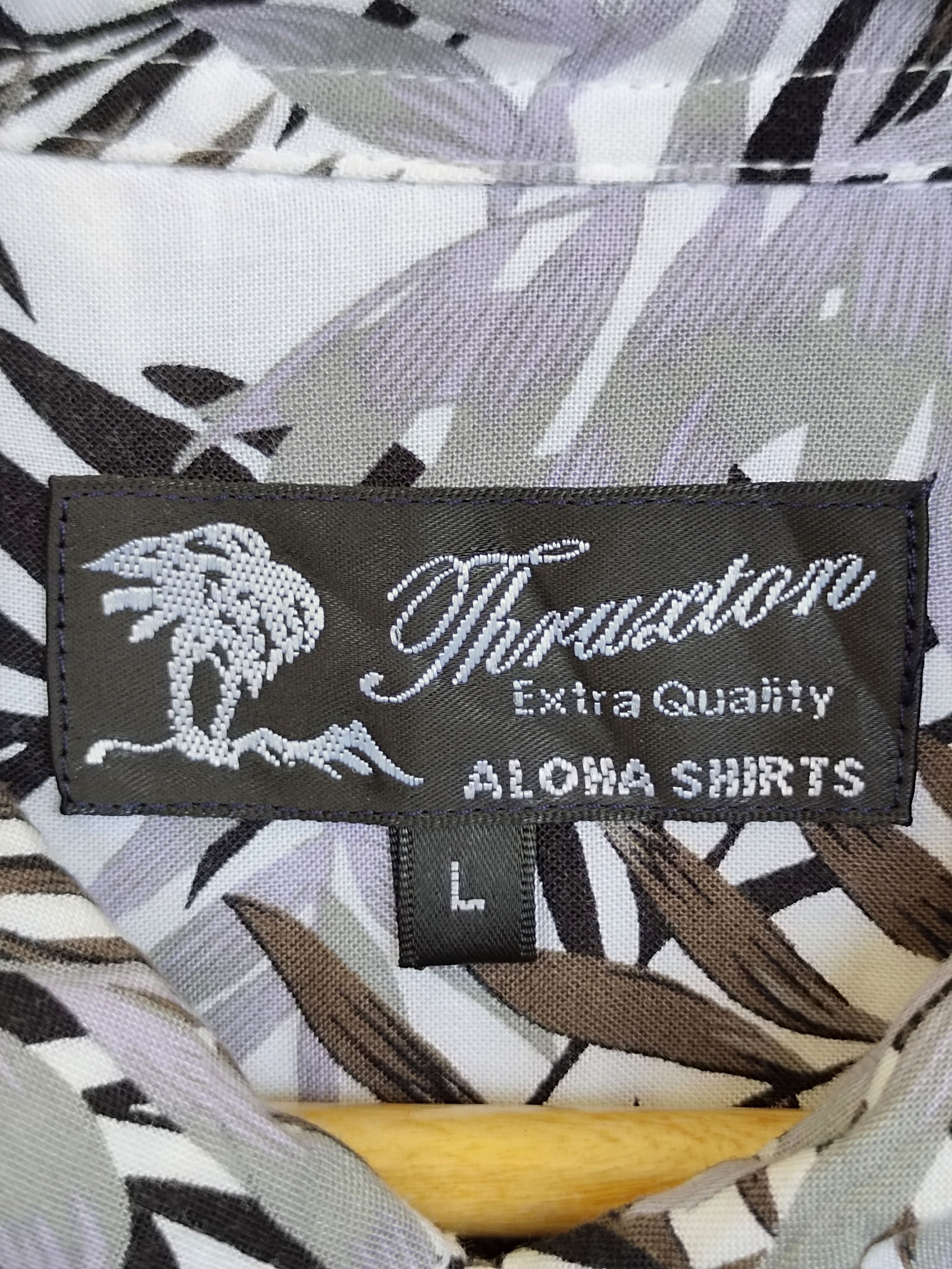 Japanese Brand Japanese Hawaiian THRUXTON Rayon Leaf's Printed Aloha Shirt Size US L / EU 52-54 / 3 - 10 Thumbnail