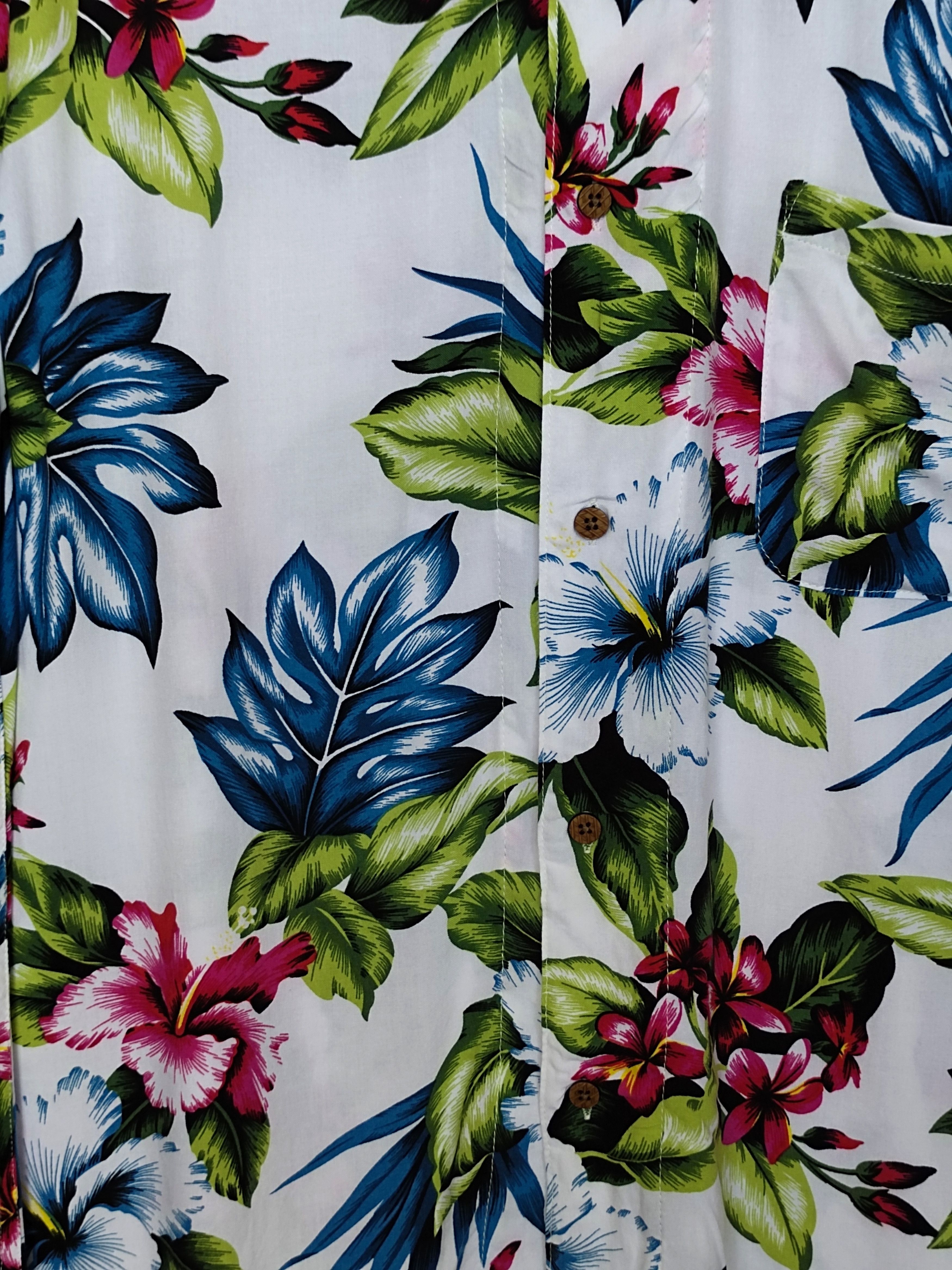 Japanese Brand Japan Hawaiian BLUE STANDARD Multicolor Flower Aloha rayon Size US XL / EU 56 / 4 - 2 Thumbnail