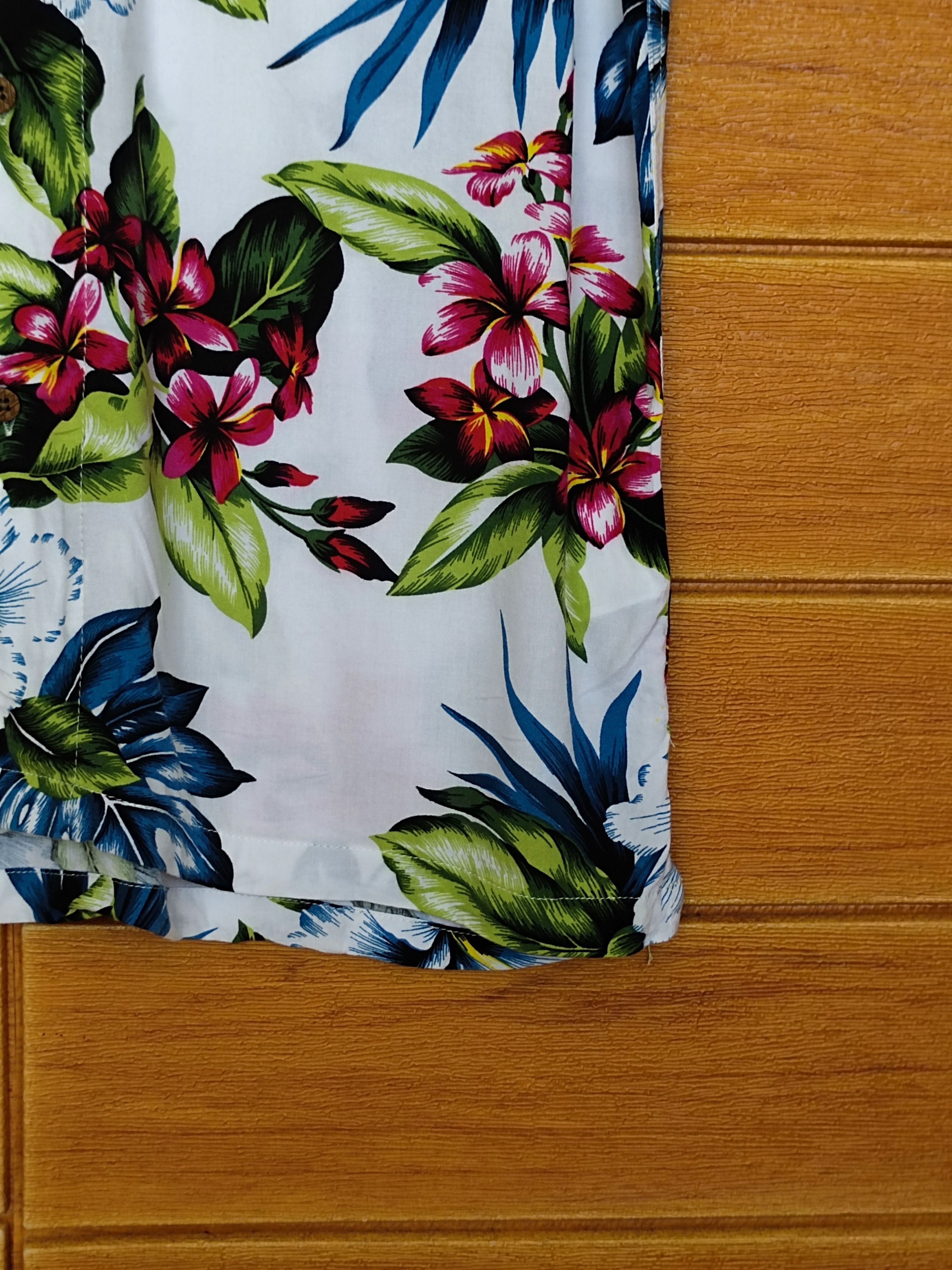 Japanese Brand Japan Hawaiian BLUE STANDARD Multicolor Flower Aloha rayon Size US XL / EU 56 / 4 - 6 Thumbnail