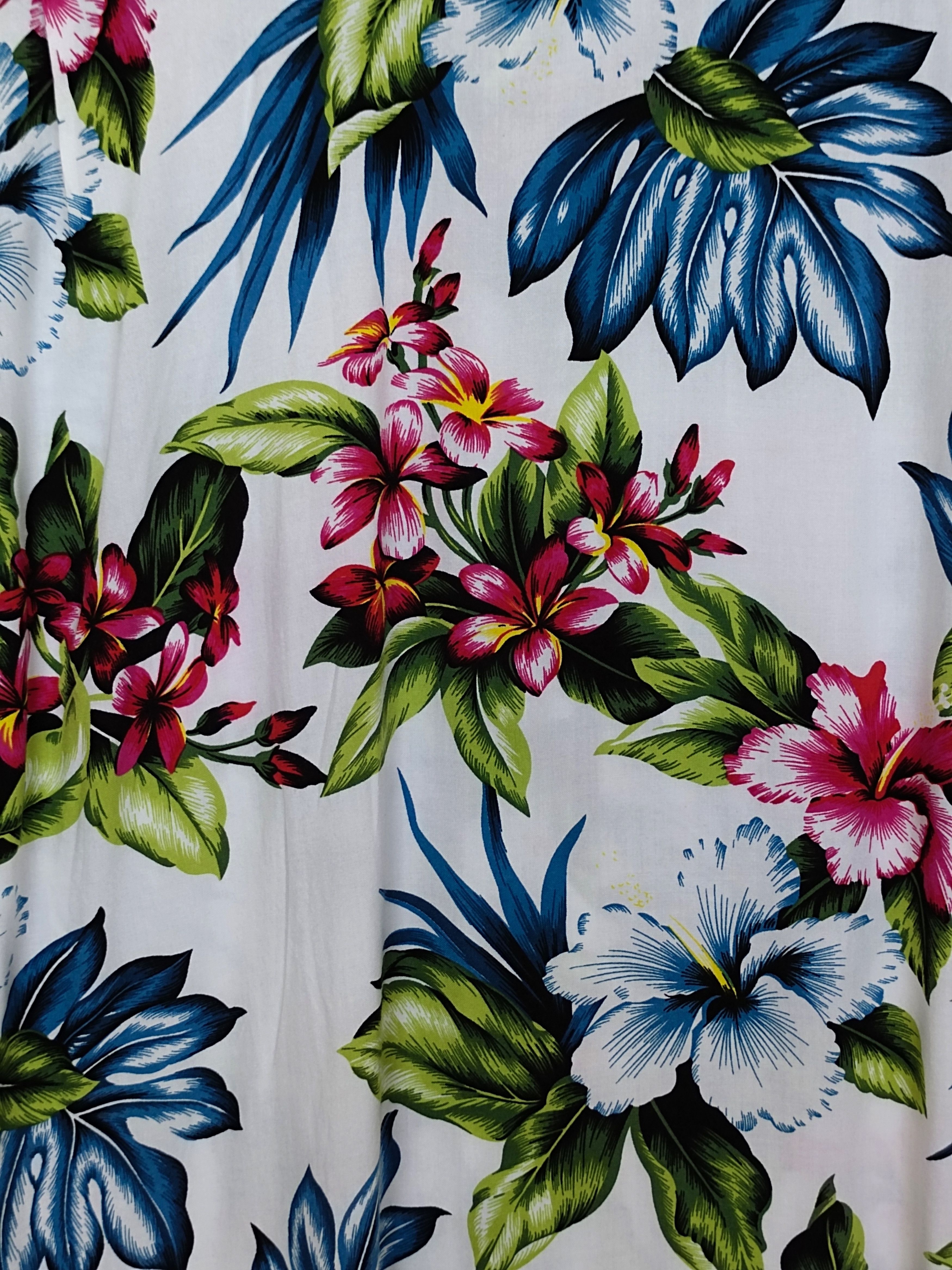 Japanese Brand Japan Hawaiian BLUE STANDARD Multicolor Flower Aloha rayon Size US XL / EU 56 / 4 - 9 Thumbnail