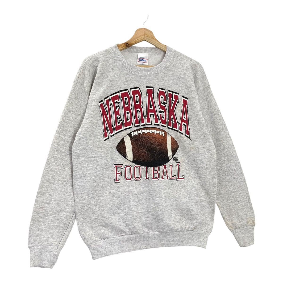 Vintage 90s Nebraska Football Crewneck SweatshirtSize M Size US M / EU 48-50 / 2 - 2 Thumbnail