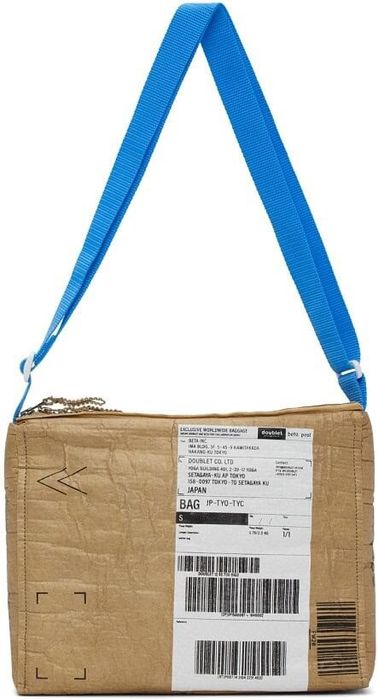 Doublet AW20 Beta Post Leather Cardboard Carton Box Shoulder Bag