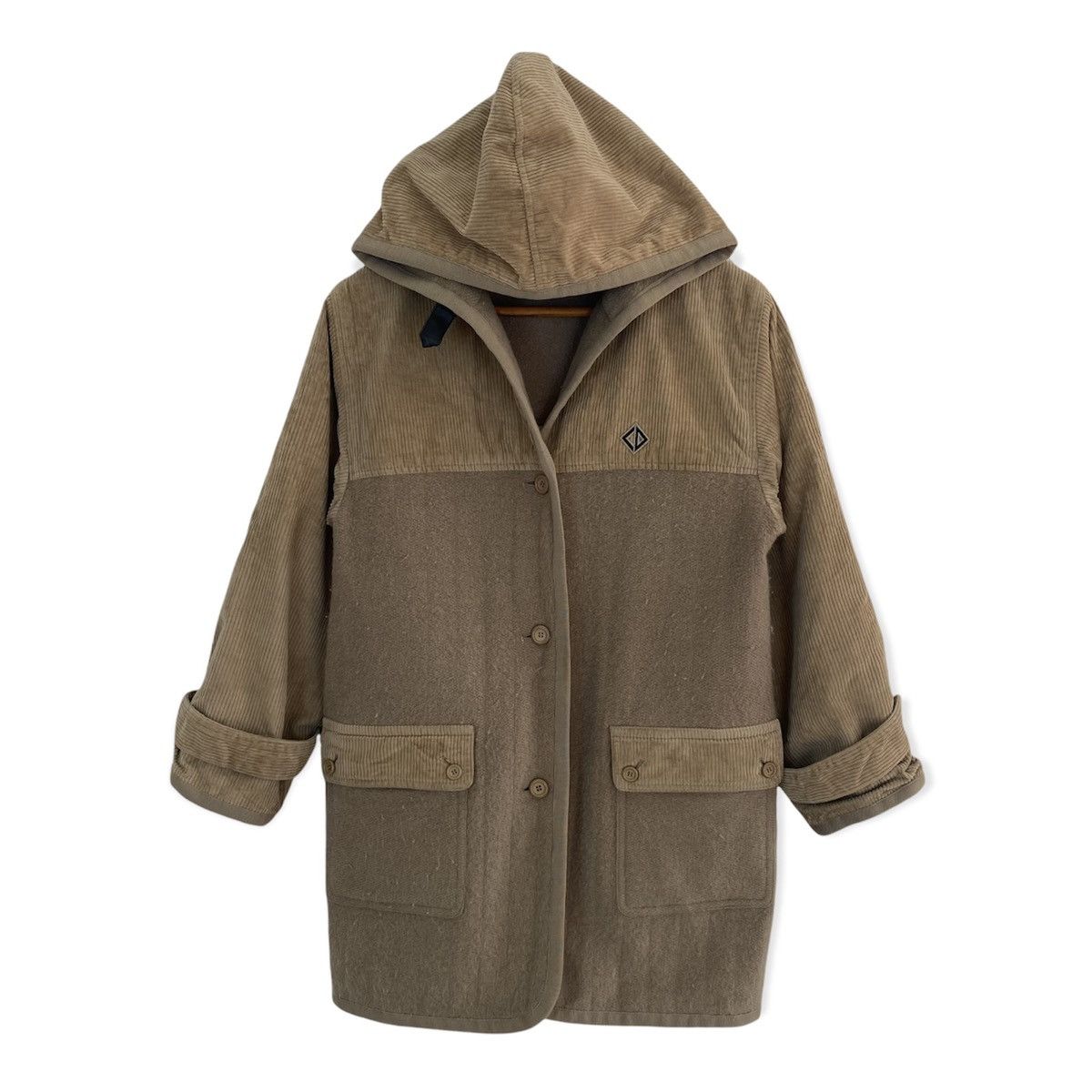 CHRISTIAN DIOR SPORT WOOL CORDUROY SLEEVE HOODIE JACKET