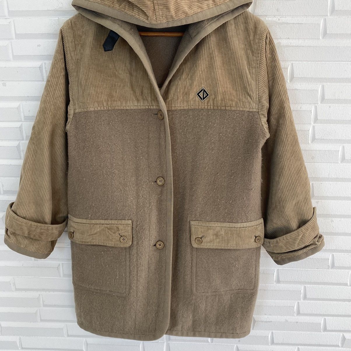 CHRISTIAN DIOR SPORT WOOL CORDUROY SLEEVE HOODIE JACKET