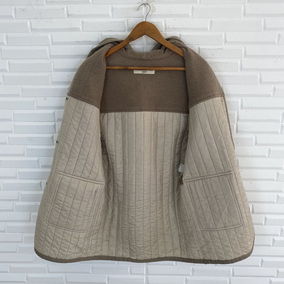 CHRISTIAN DIOR SPORT WOOL CORDUROY SLEEVE HOODIE JACKET