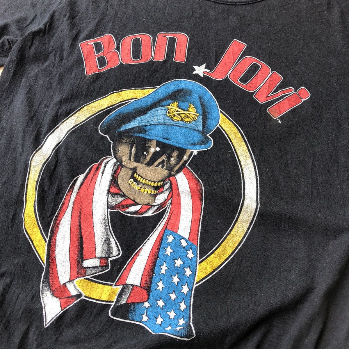 Band Tees Vintage 80s Bon Jovi New Japan Reales T-Shirt Size US M / EU 48-50 / 2 - 2 Thumbnail