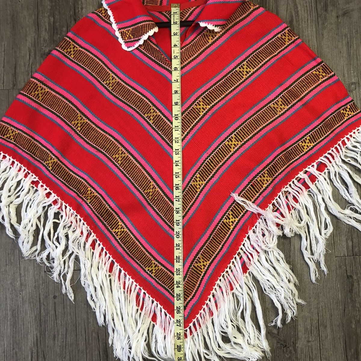 Japanese Brand × Vintage Vintage knit poncho Size ONE SIZE - 5 Thumbnail