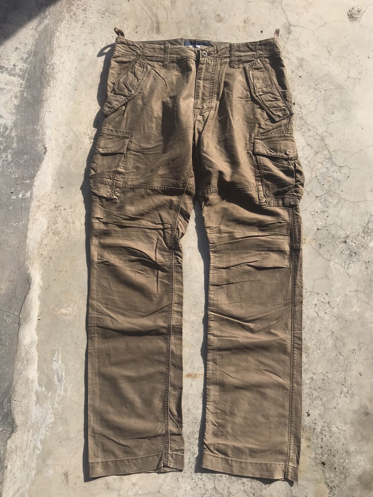 Japanese Brand Vintage Back Number Double Knee Tactical Cargo Pants W34 Size US 34 / EU 50 - 1 Thumbnail