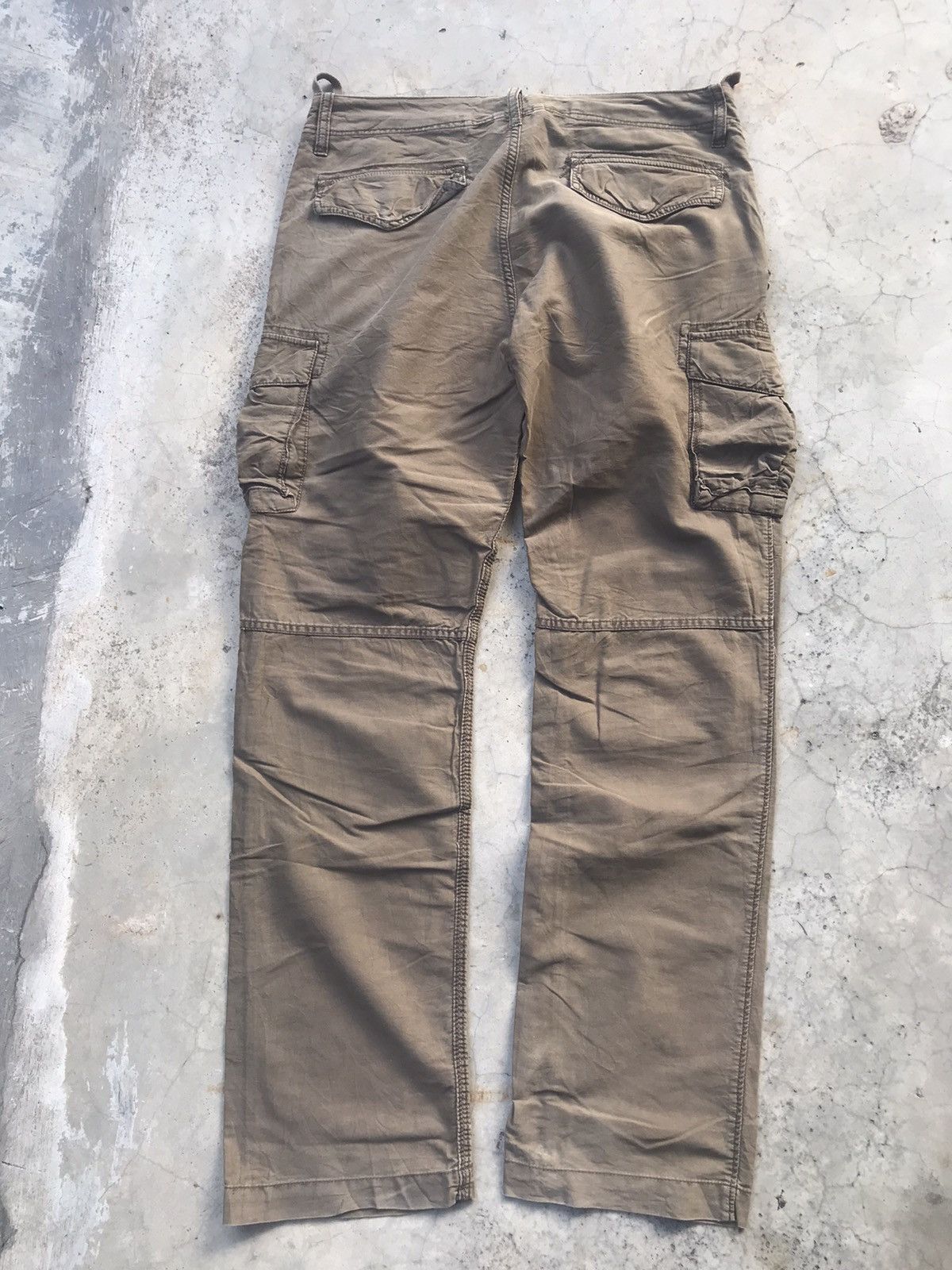 Japanese Brand Vintage Back Number Double Knee Tactical Cargo Pants W34 Size US 34 / EU 50 - 2 Thumbnail