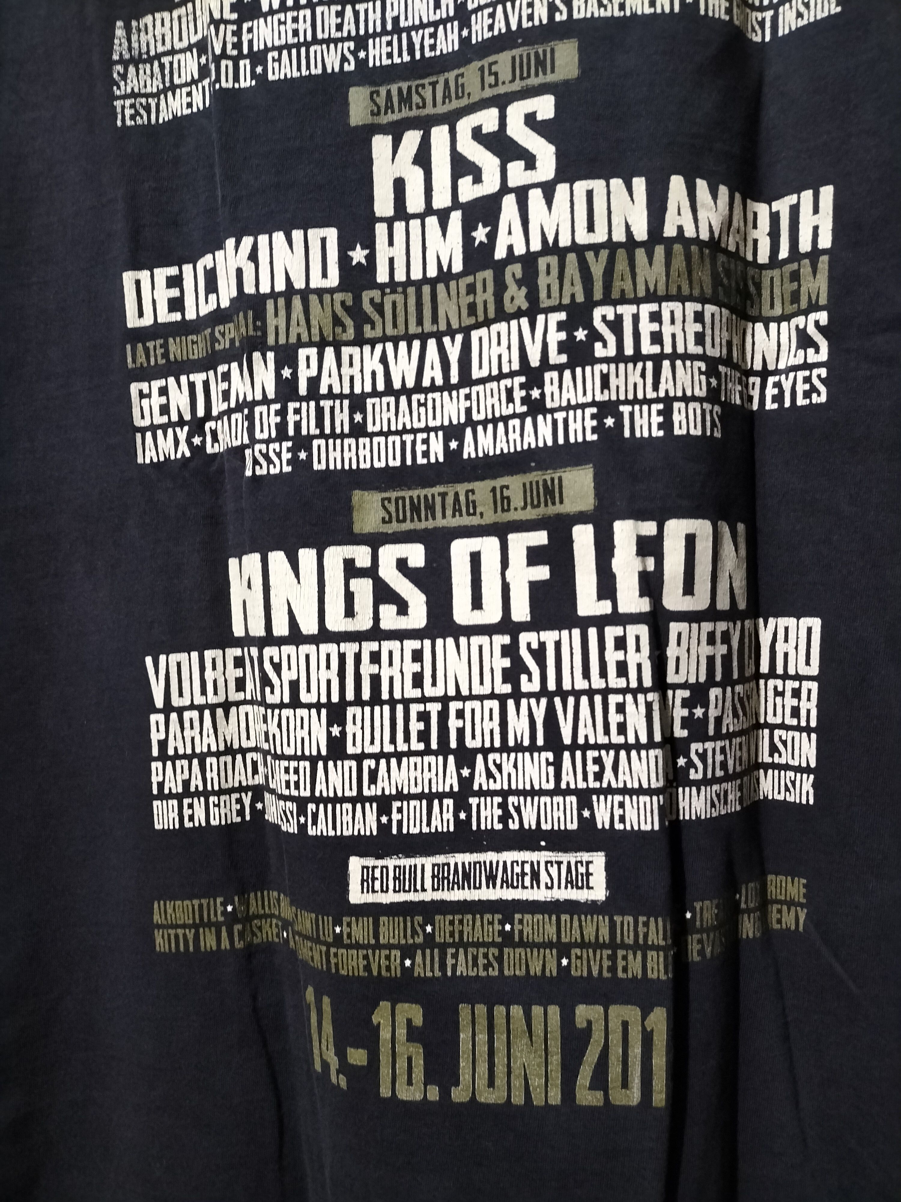 Band Tees × KISS Nova Rock Concert 2017 Kiss Rammstein Him Kings of Leon etc Size US M / EU 48-50 / 2 - 3 Thumbnail