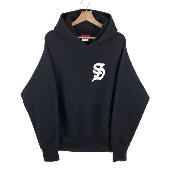 Supreme Vintage 1996 Supreme Gothic S Logo Hoodie Grailed