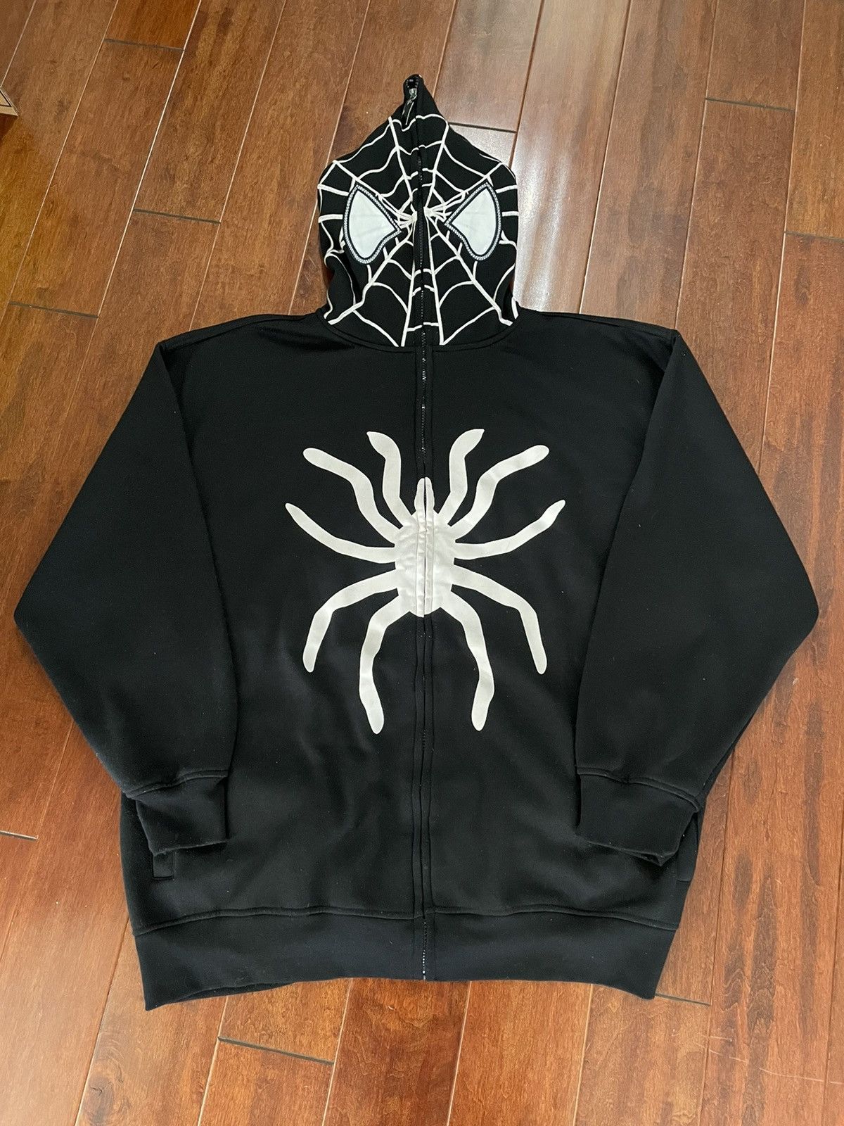 Vintage Spider-Man Venom Full Zip Lrg style mask hoodie