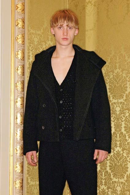 Miu Miu FW07 Thick Rib Knit Double Breasted Jacket