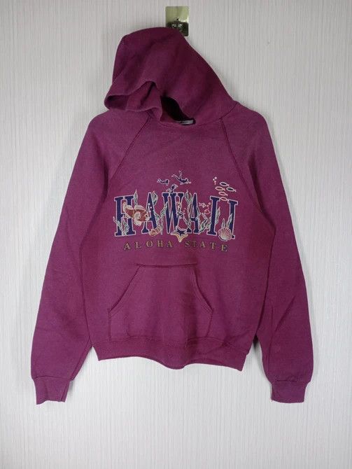 Vintage Rare Vintage 90s Hawaii Aloha State Hoodie Sweatshirt Size US M / EU 48-50 / 2 - 2 Thumbnail