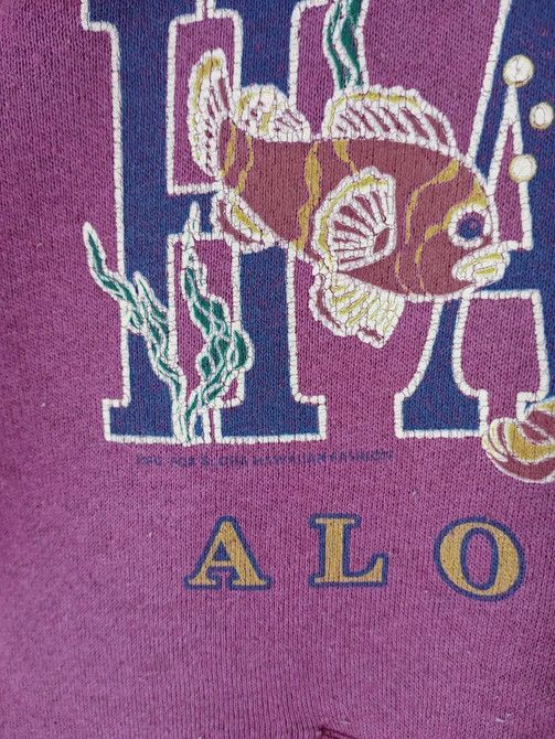 Vintage Rare Vintage 90s Hawaii Aloha State Hoodie Sweatshirt Size US M / EU 48-50 / 2 - 9 Thumbnail