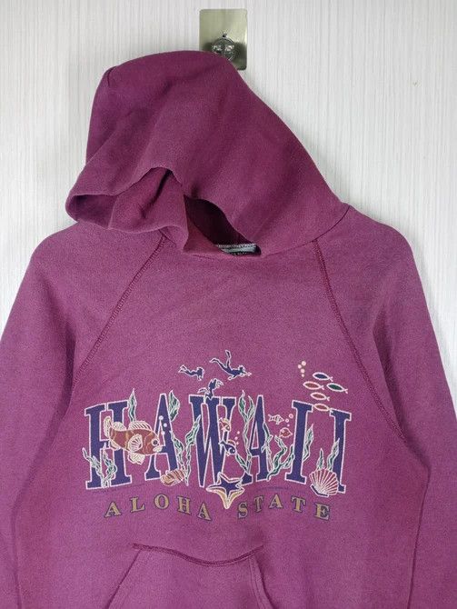 Vintage Rare Vintage 90s Hawaii Aloha State Hoodie Sweatshirt Size US M / EU 48-50 / 2 - 1 Thumbnail