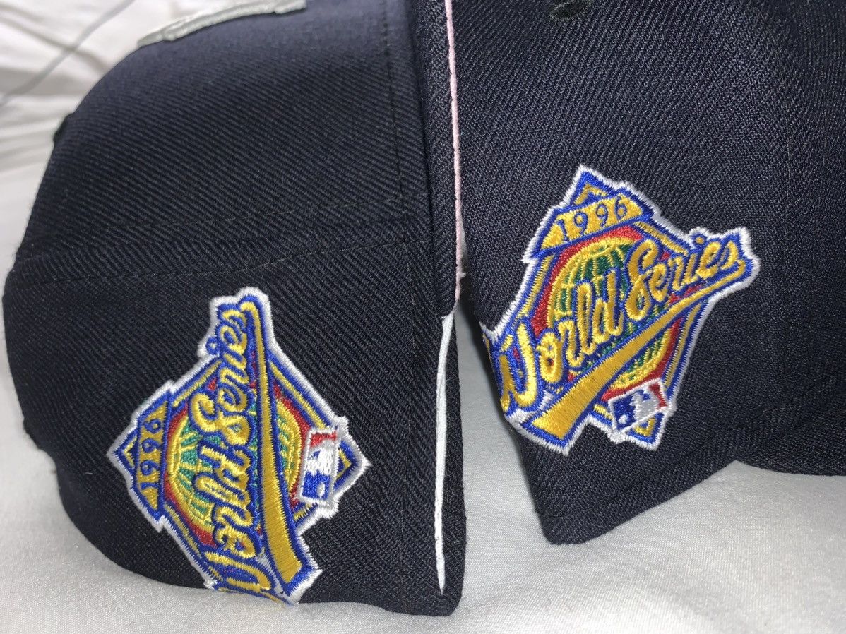 New Era Exclusive NY Yankees Fitted 1996 Navy Blue NY Pink Brim 5/8 Size ONE SIZE - 6 Thumbnail