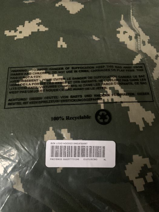 Supreme Supreme Box Logo Hoodie FW21 Olive Russian Camo XL | Grailed