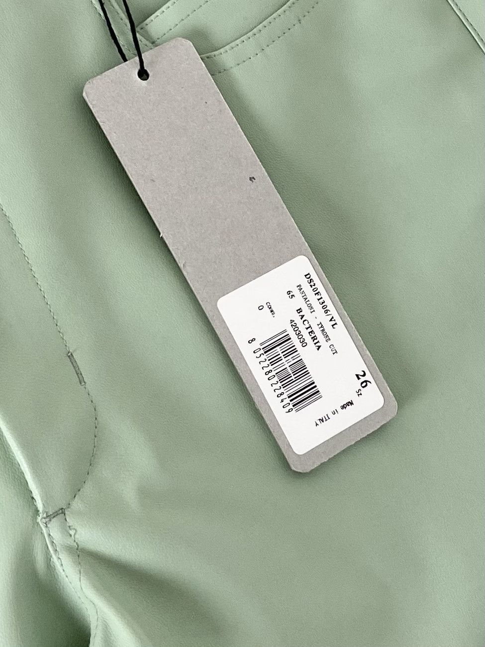 Rick Owens A/W 2020 Leather Tyrone Pants, new (Mint, Bacteria, Vegan) Size US 28 / EU 44 - 5 Thumbnail