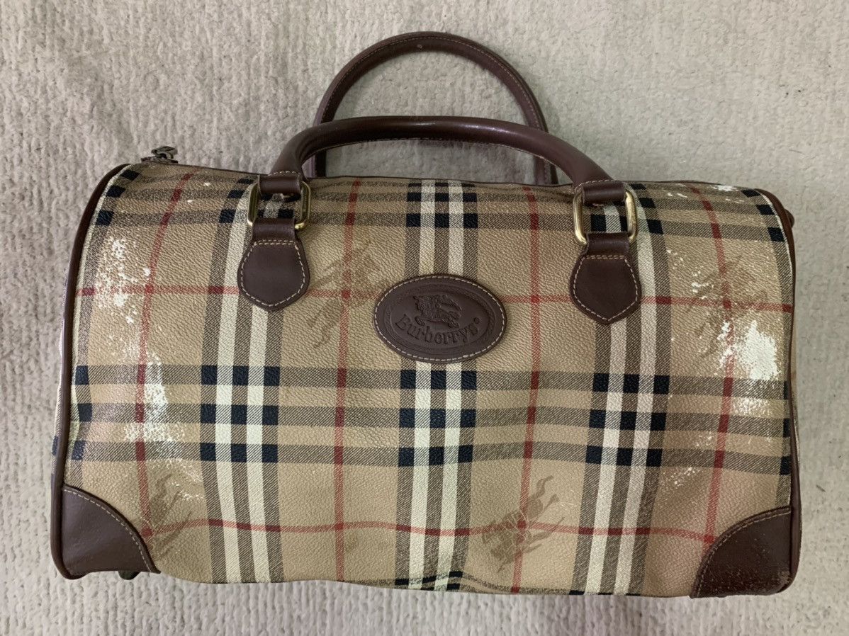 Burberry Authentic Vintage Burberry Distressed Speedy 35 NOVA CHECK ...