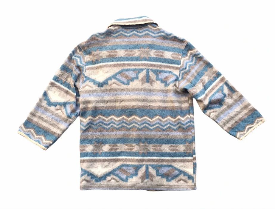 Designer 📌Vintage Aqua Harmony Coat Fleece Stripe X Cardigans Size US L / EU 52-54 / 3 - 3 Thumbnail