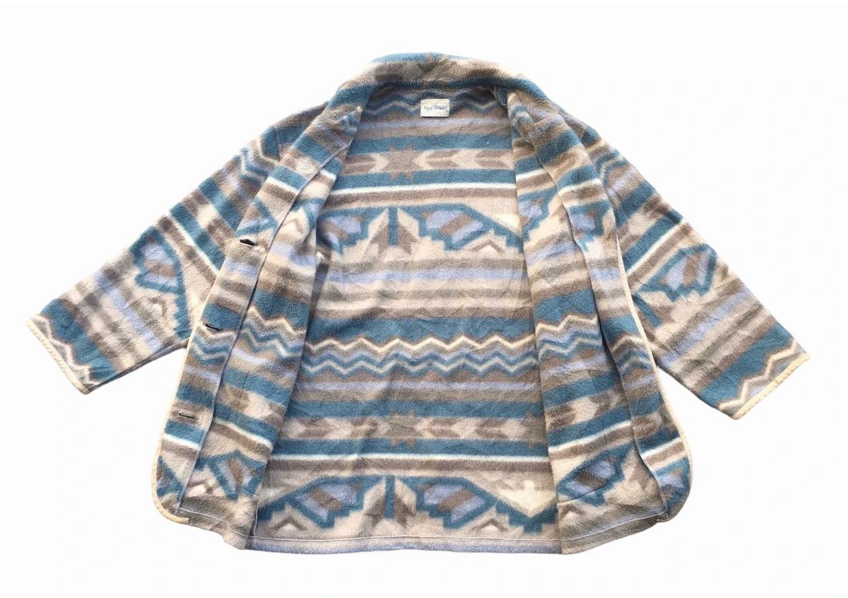 Designer 📌Vintage Aqua Harmony Coat Fleece Stripe X Cardigans Size US L / EU 52-54 / 3 - 2 Thumbnail
