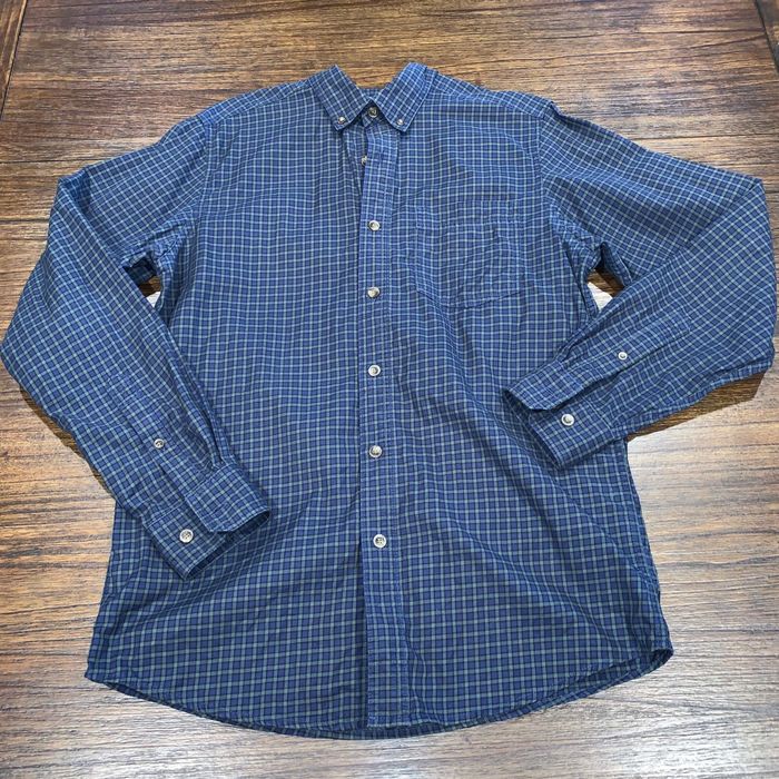 Guide Series Guide Series Men’s S Navy Green Plaid Button Down Shirt ...