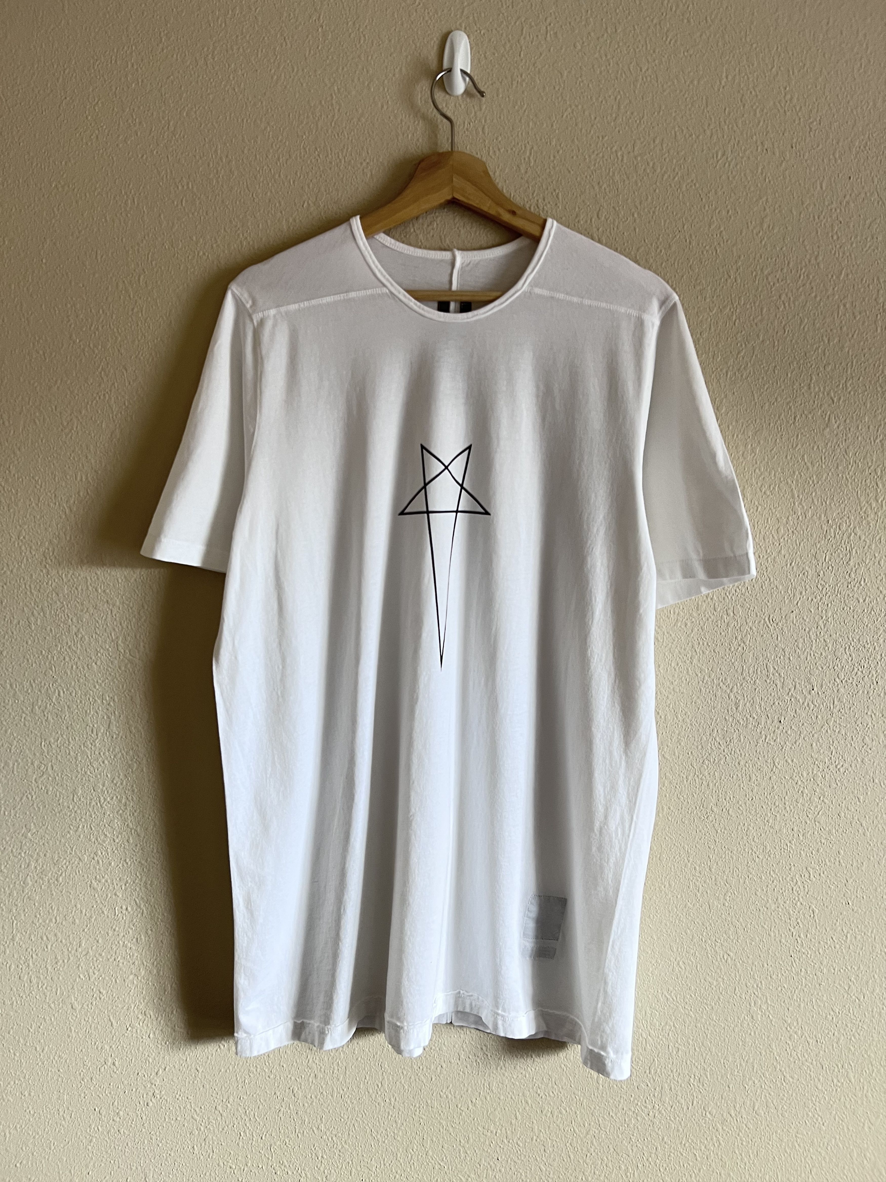 Tシャツ・カットソー RICK OWENS SS25  TEE PENTAGRAM (DU01E3259RNEP3 1108) Rick Owens DRKSHDW Men's Pentagram Jumbo Long Sleeve T-Shirt