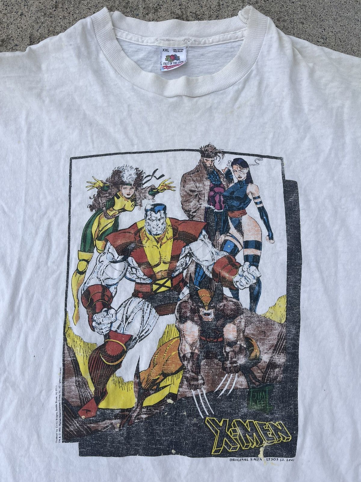 Vintage Vintage 1991 Marvel Comic Images jim lee XMen shirt | Grailed