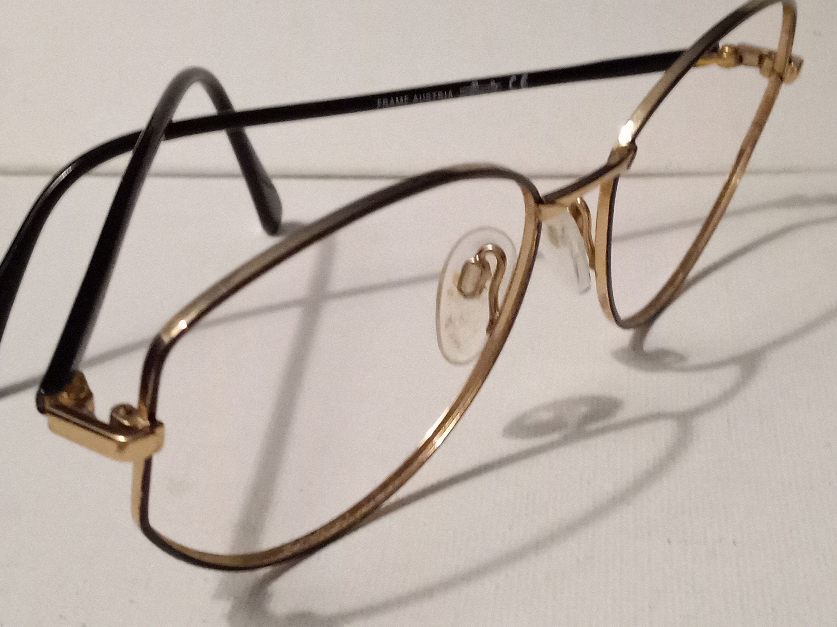 Vintage Silouette Gold/brown Eyeglass Frame Austria NOS Silhouette Vintage Eyeglasess, Gold, Square Optical Frame  main image 3