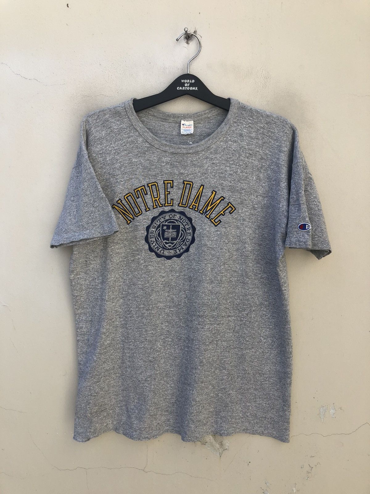 Champion RARE!! Vintage 80s Champion Made in Usa Notre Dame t shirt Size US XL / EU 56 / 4 - 1 Thumbnail