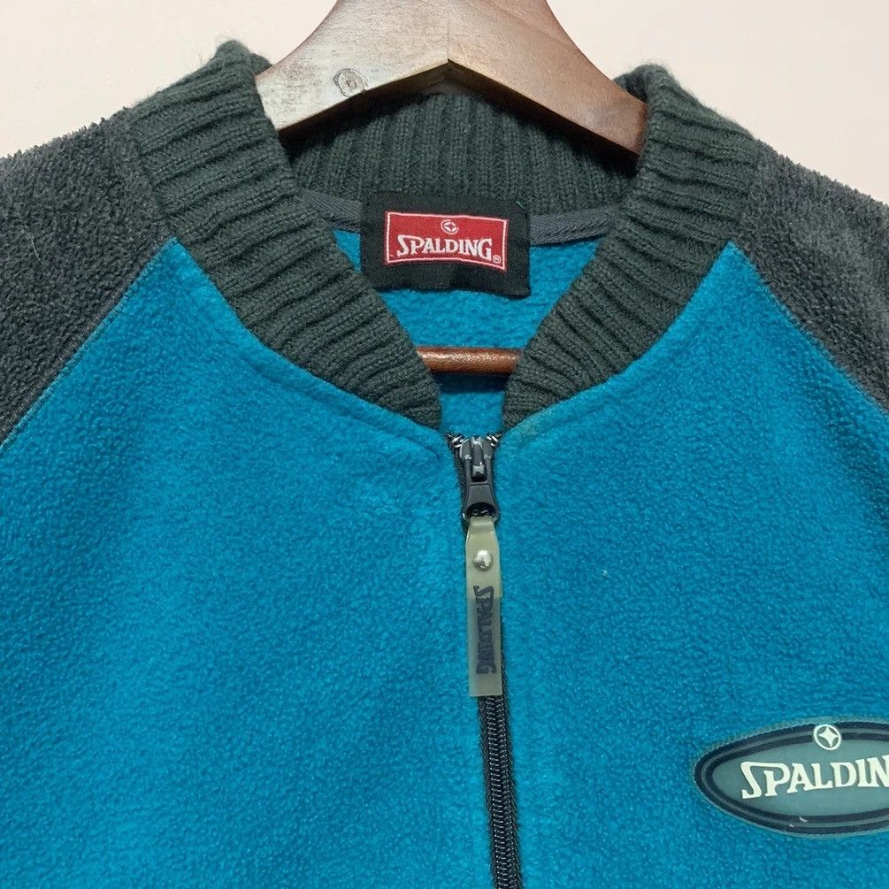 Spalding × Vintage 90’s Vintage Spalding Zip Ups Fleece Sweater Size US M / EU 48-50 / 2 - 6 Thumbnail
