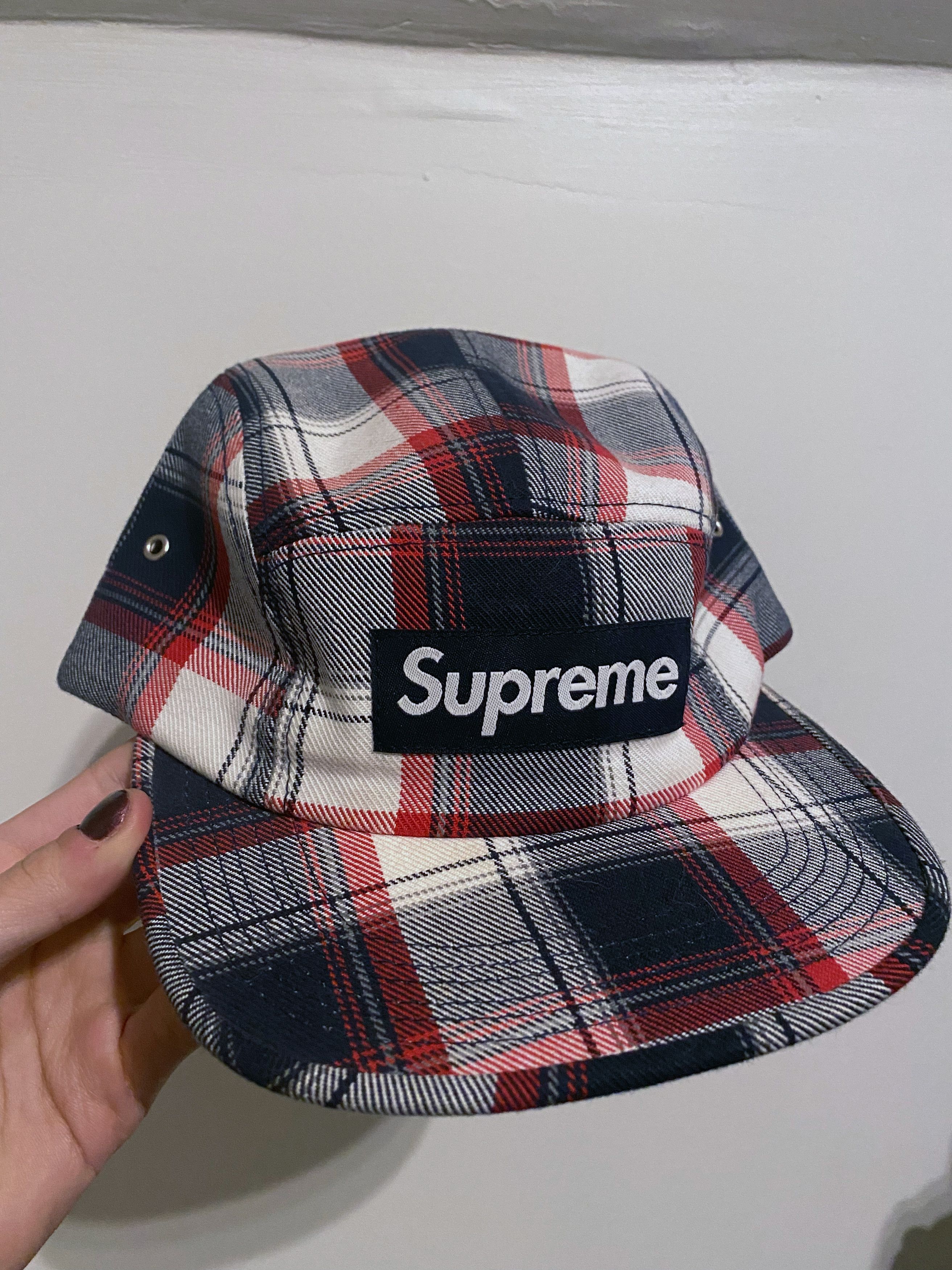 Supreme Bum Plaid Camp Cap ブラック 10ss Supreme Bum Plaid Camp Cap ブラック 10ss Supreme Snap Button