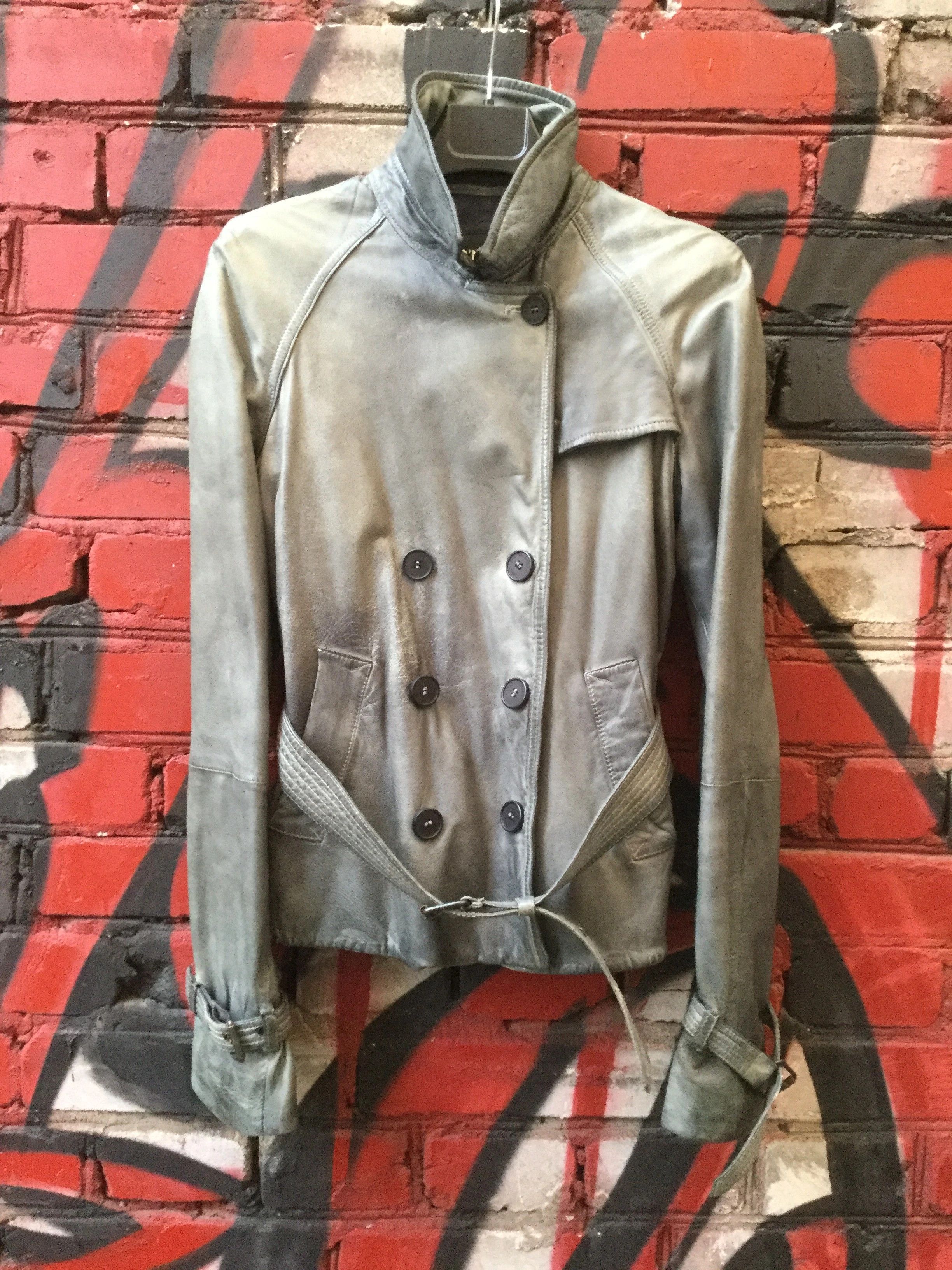 Costume National Leather jacket.Like Jean-Paul Gaultier or Uma Wang Size M / US 6-8 / IT 42-44 - 2 Thumbnail