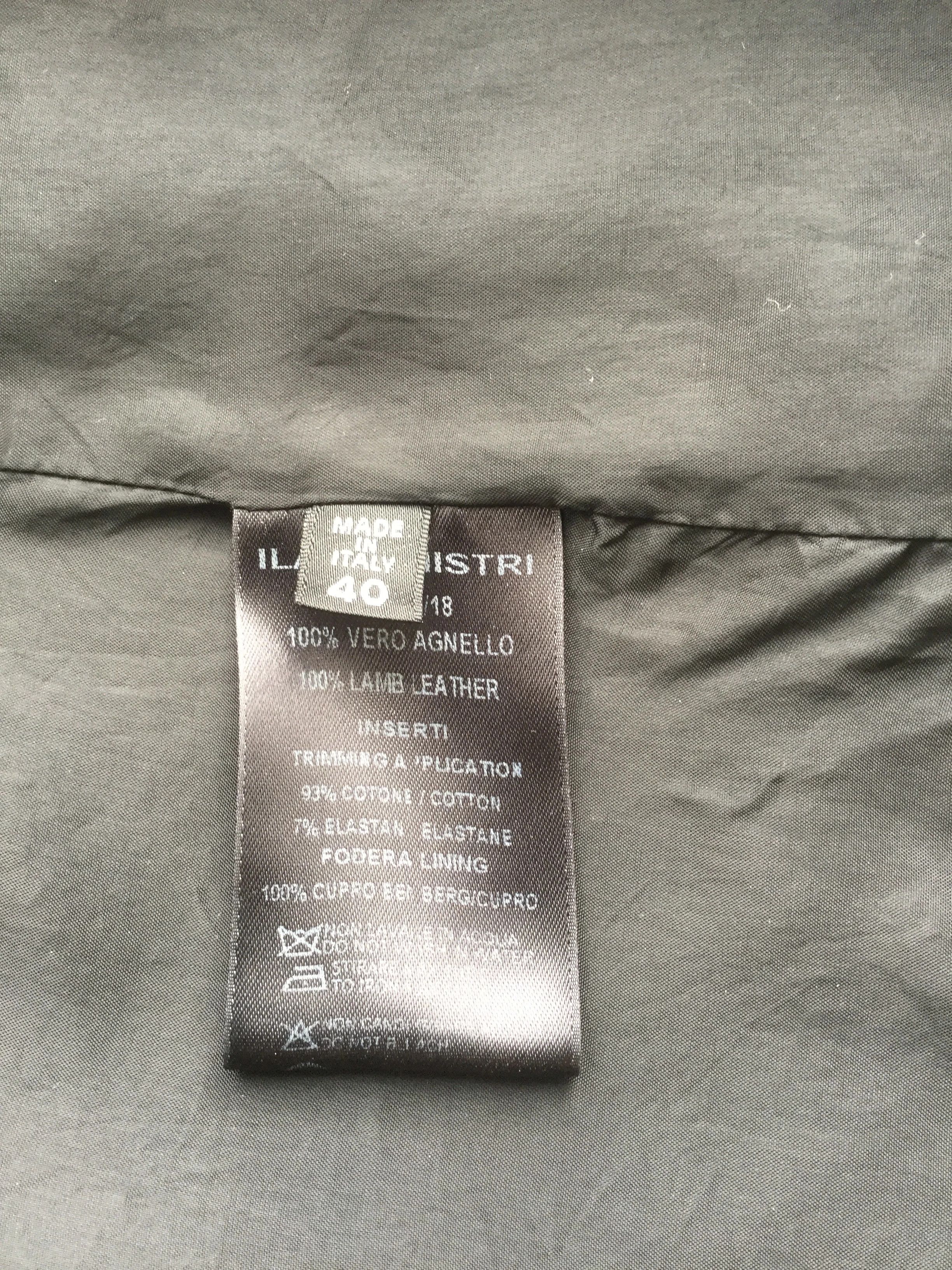 Ilaria Nistri Leather jacket.Like Masnada or Helmut Lang jackets Size M / US 6-8 / IT 42-44 - 3 Thumbnail