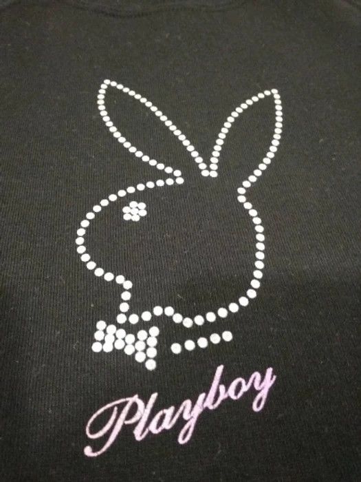 Playboy Playboy Big Logo Crewneck Black Vintage Women's Sweatshirt Size S / US 4 / IT 40 - 4 Thumbnail