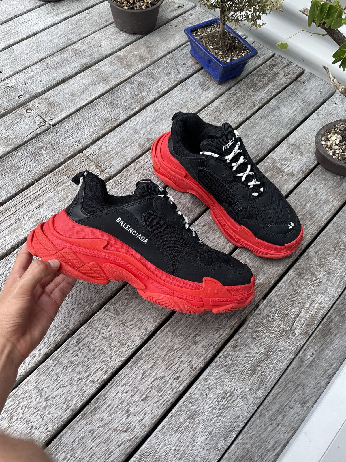 Balenciaga Balenciaga Triple S red sole | Grailed