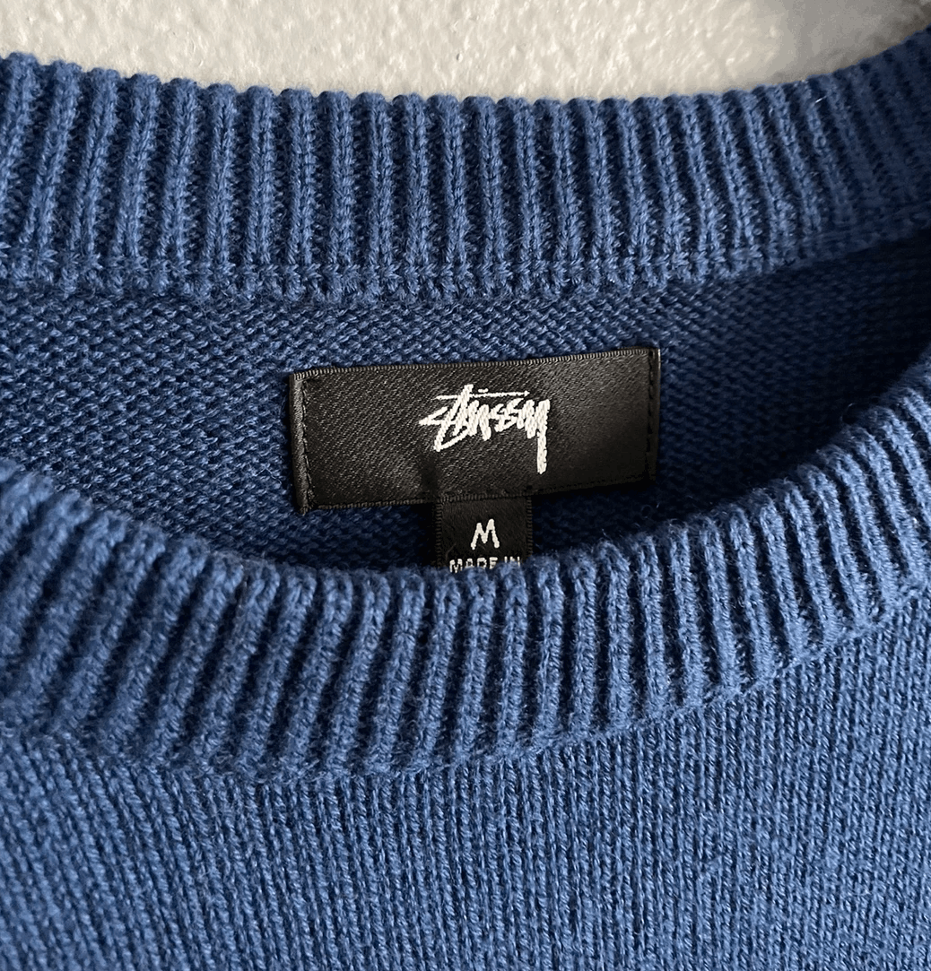 Stussy Stussy Knit Billiard Sweater Crew Neck Jumper Navy | Grailed