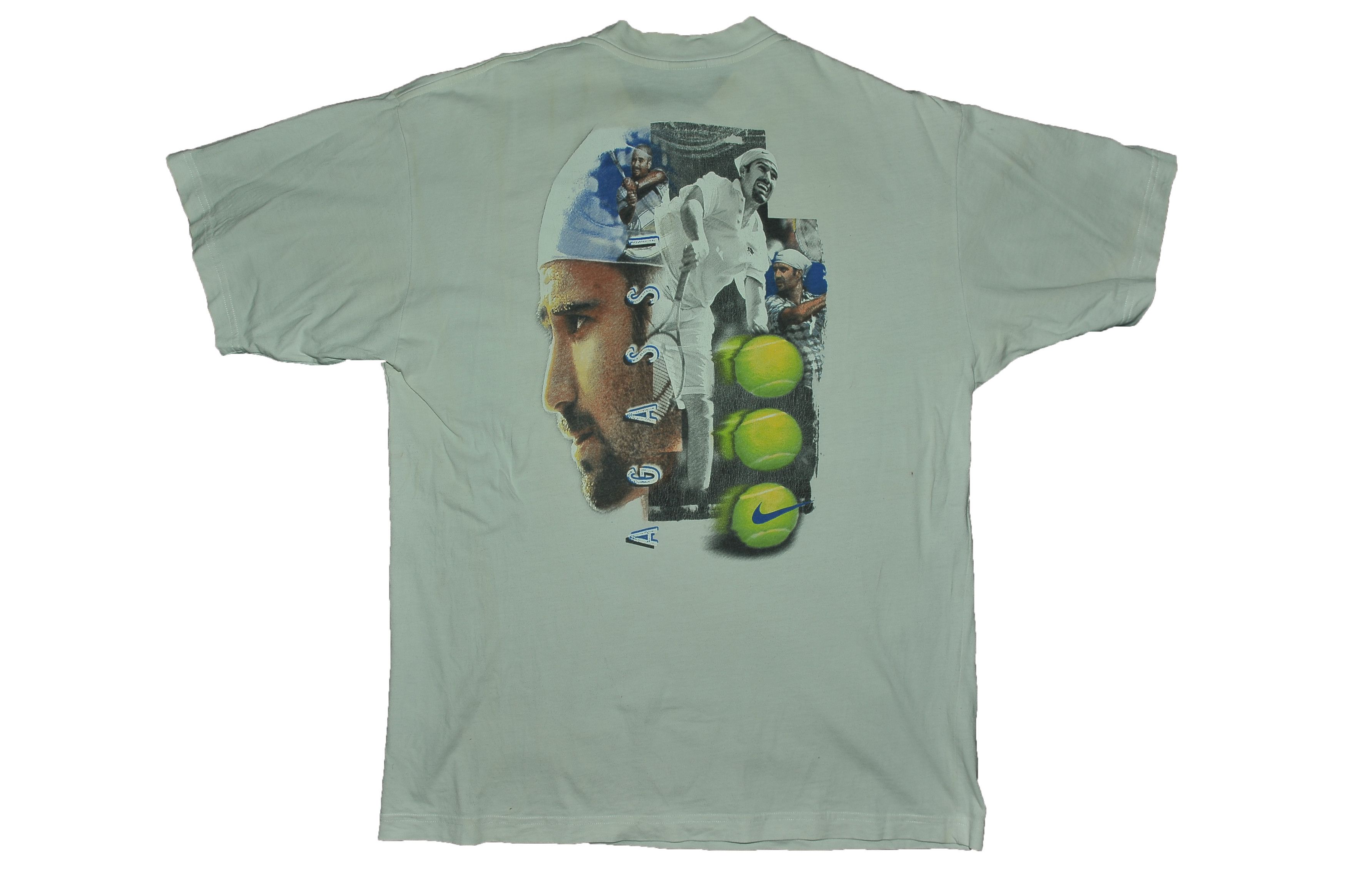 Nike Vintage 90s Andrea Agassi Nike T-shirt Size US M / EU 48-50 / 2 - 2 Thumbnail