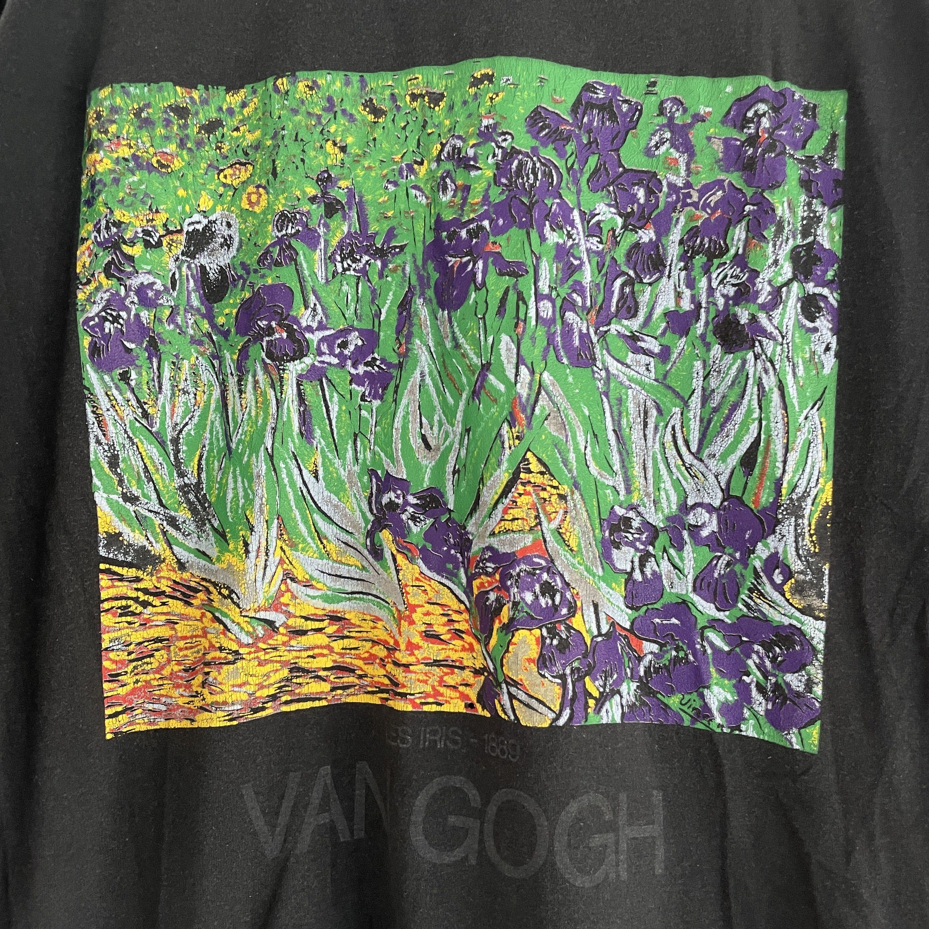 Vintage Van Gogh Les Iris Art Tee T-shirt