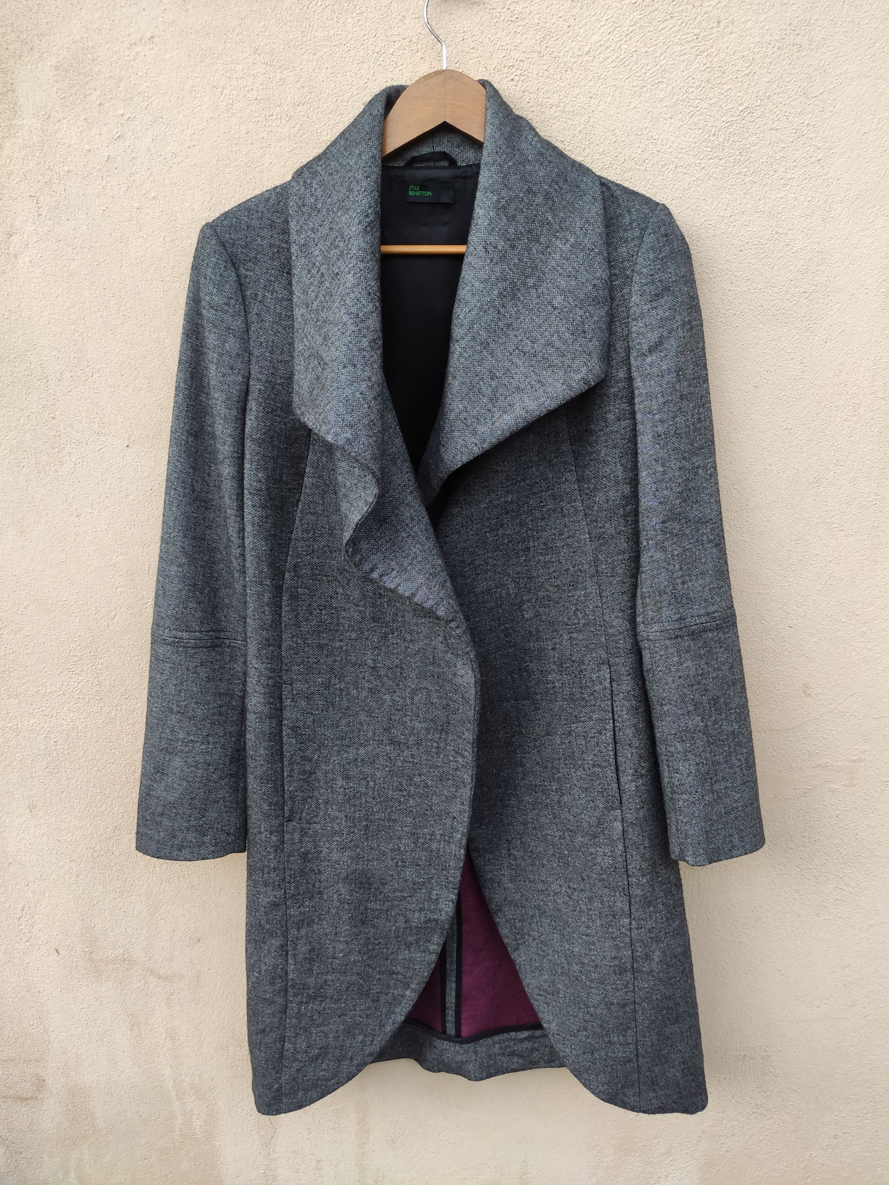 Benetton jacket long coat wool coat