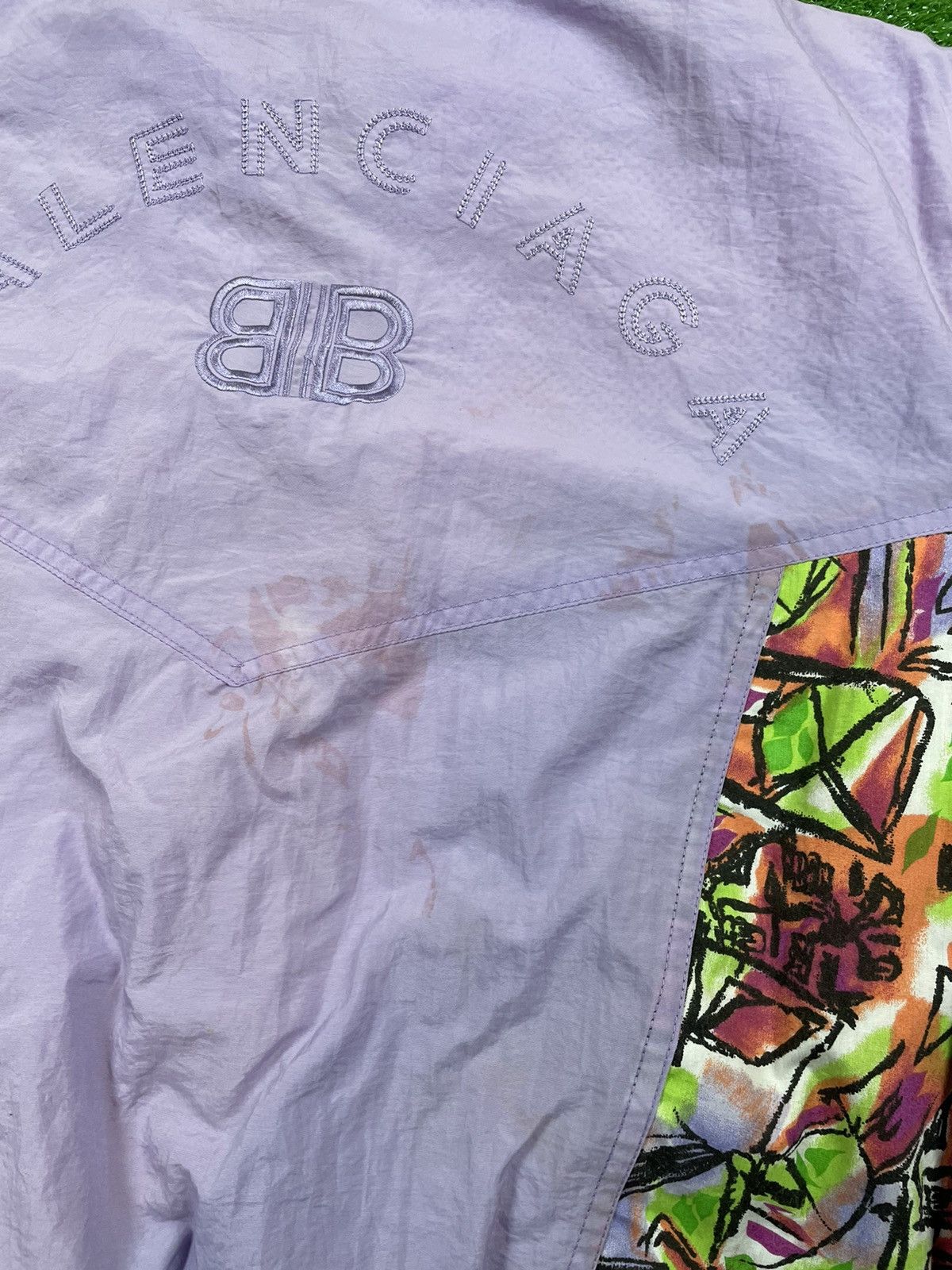 Balenciaga Vintage 90s Balenciaga Bootleg Windbreaker Jacket Purple Size US S / EU 44-46 / 1 - 8 Thumbnail