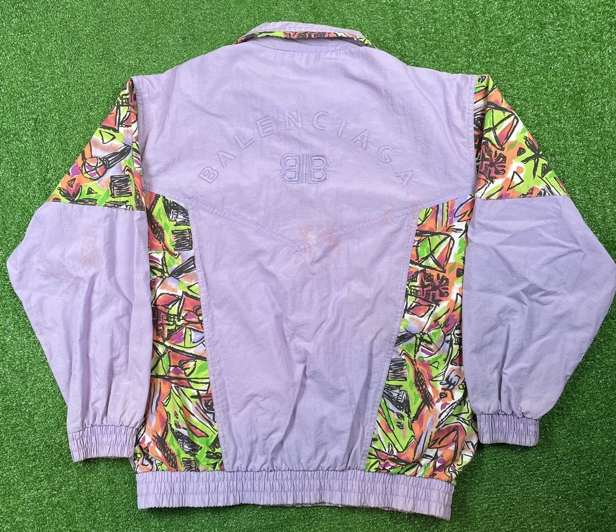 Balenciaga Vintage 90s Balenciaga Bootleg Windbreaker Jacket Purple Size US S / EU 44-46 / 1 - 6 Thumbnail