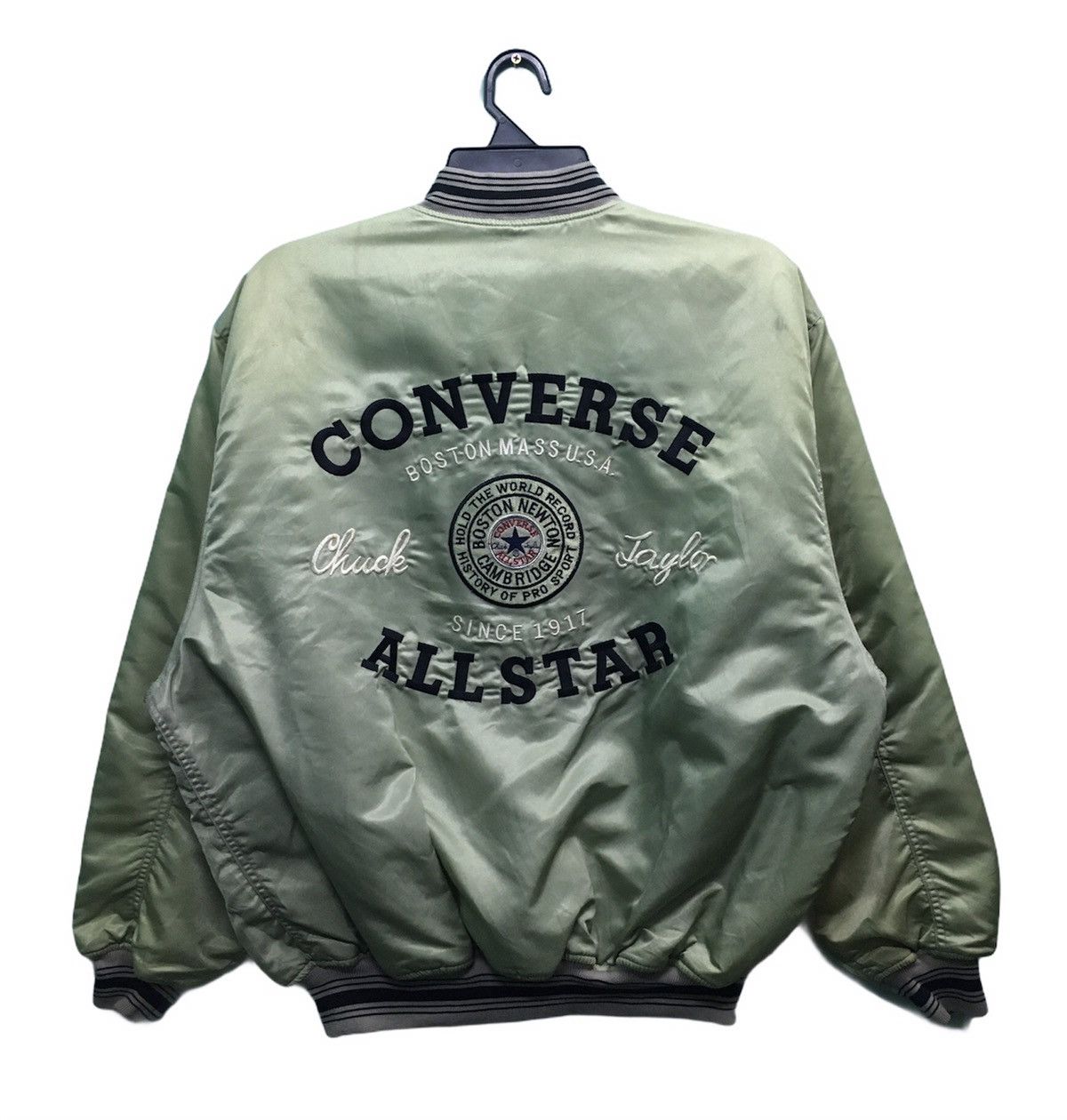 Converse × Vintage Vintage Bomber Jacket Converse Embroided Logo Large ...
